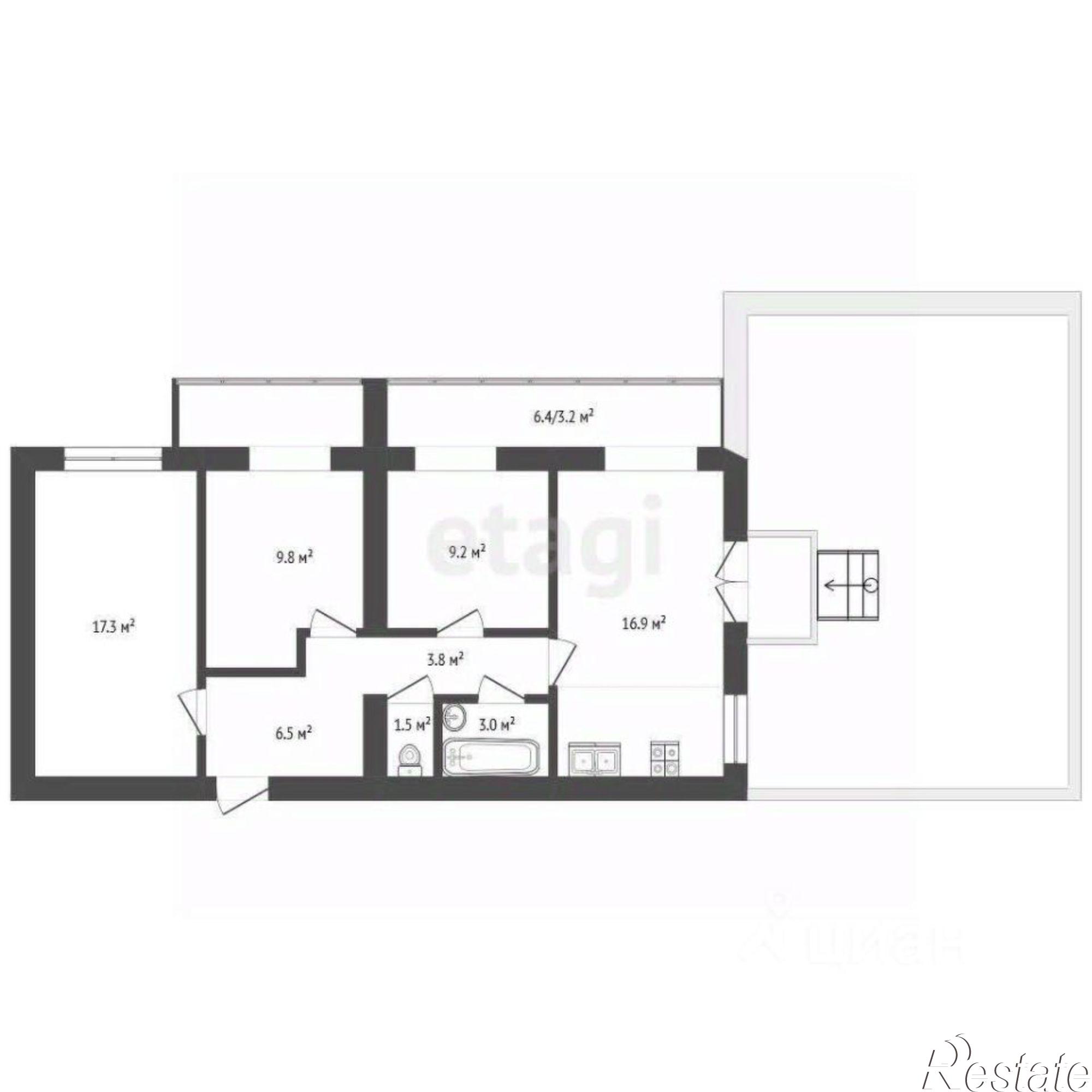 Купить квартиру за 13 500 000 рублей на Возрождения улица, 86А