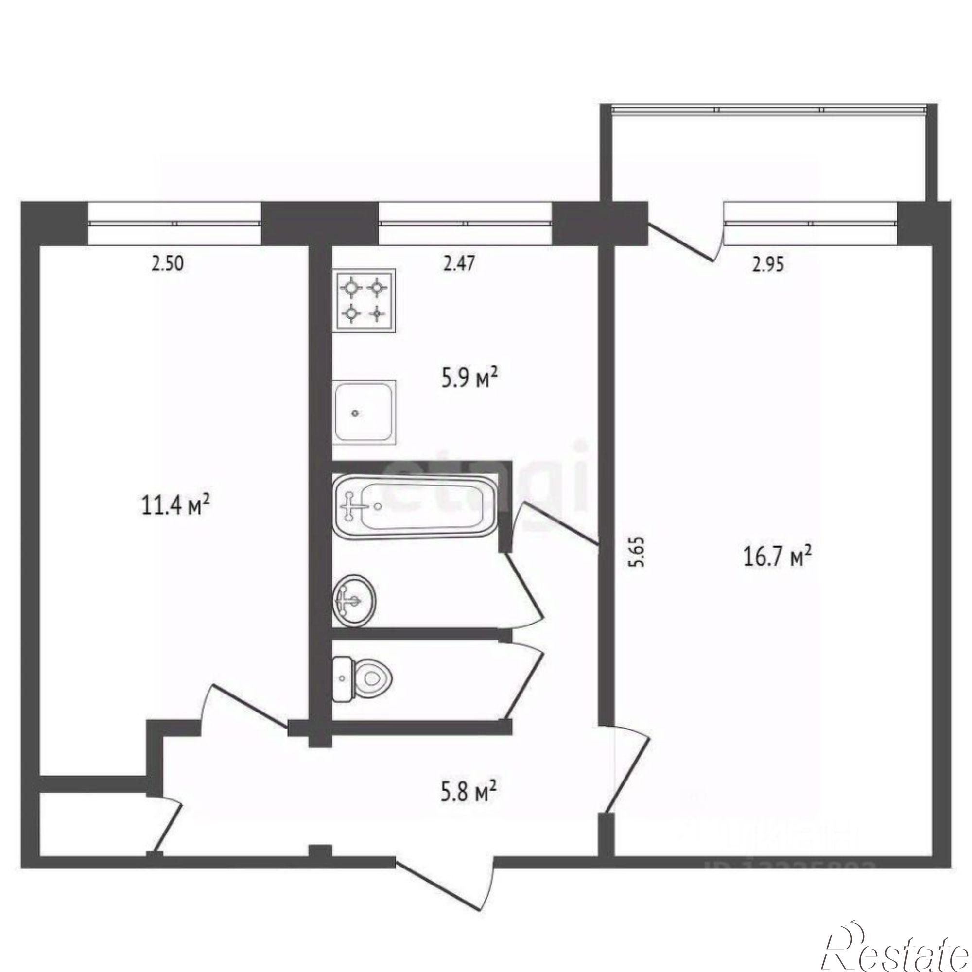 Купить квартиру за 3 750 000 рублей на Костромская улица, 4Б