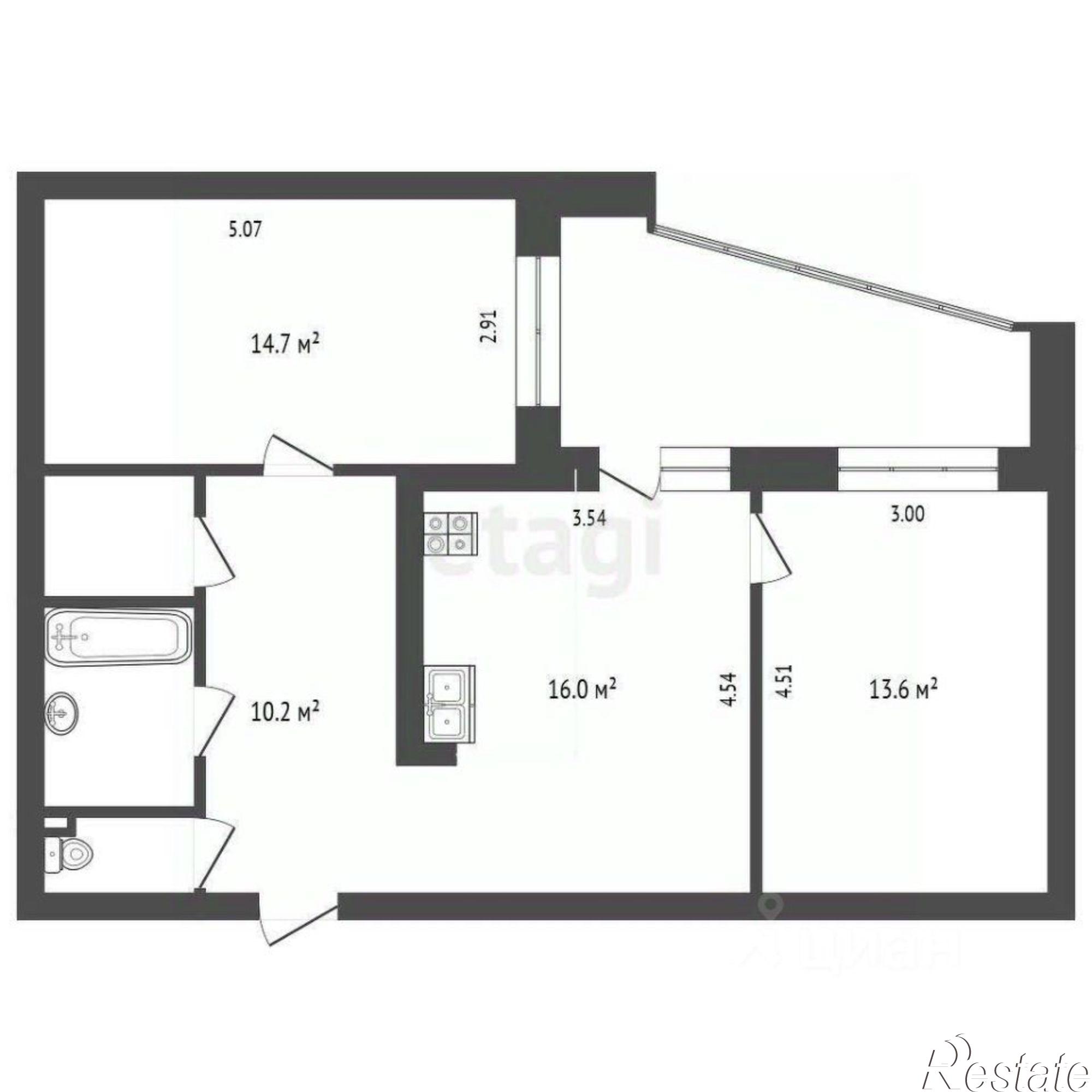 Купить квартиру за 7 300 000 рублей на ул Возрождения, 26а