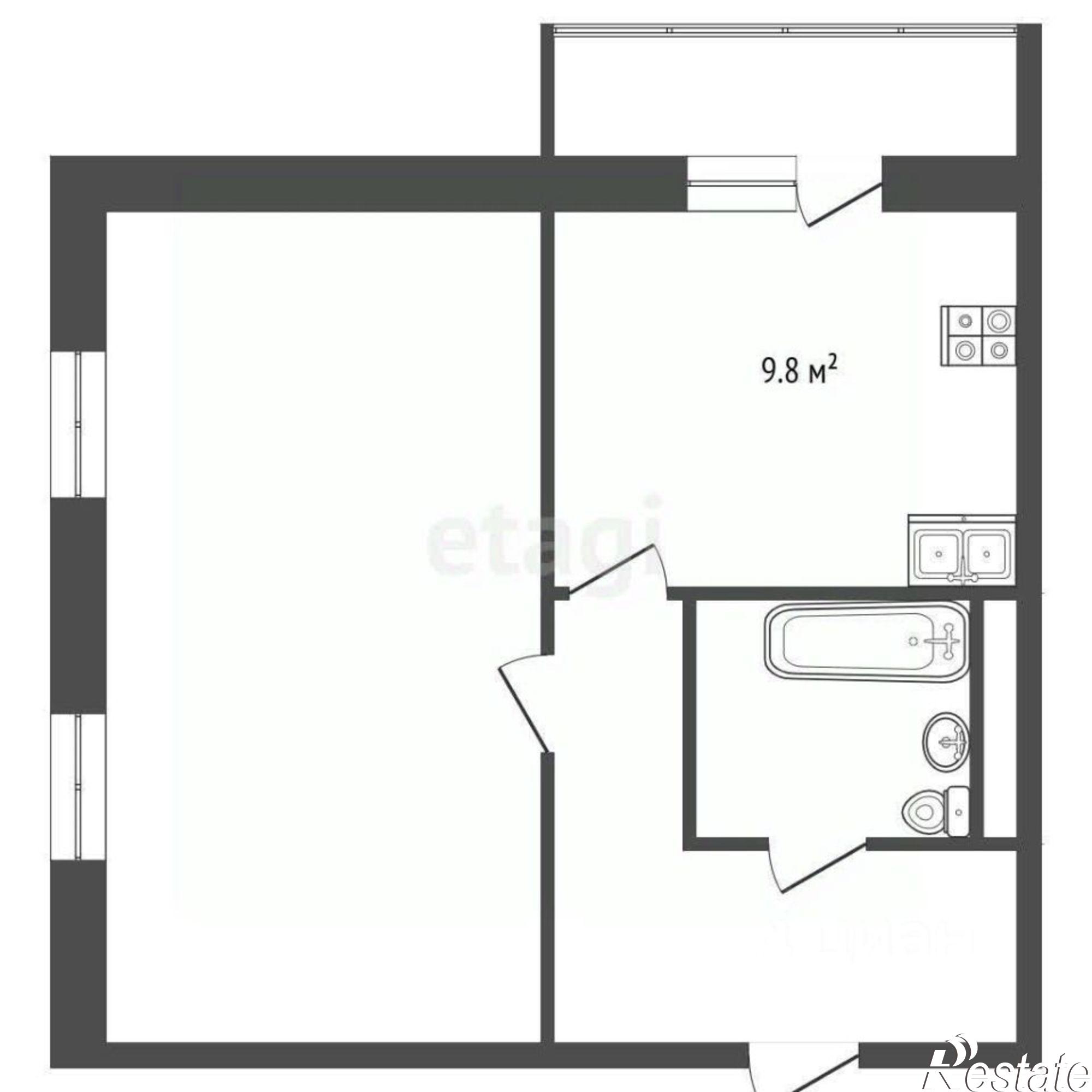 Купить квартиру за 3 480 000 рублей на ул Лётчика Каберова, 11