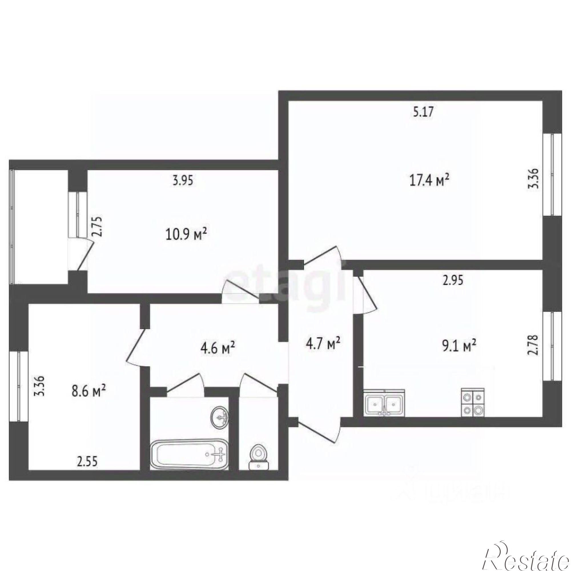 Купить квартиру за 4 900 000 рублей на улица Панкратова, 64