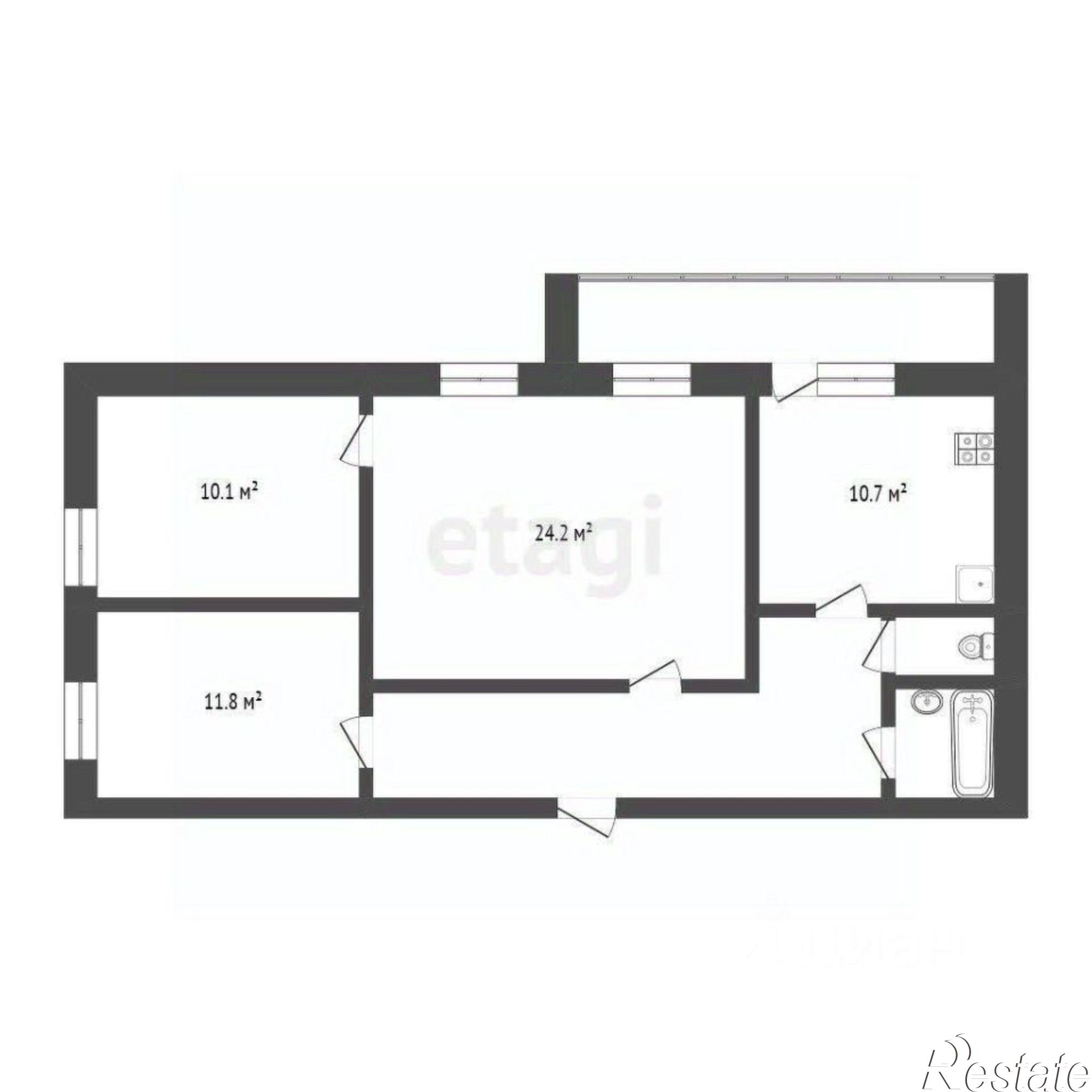 Купить квартиру за 5 300 000 рублей на ул Южакова, 13