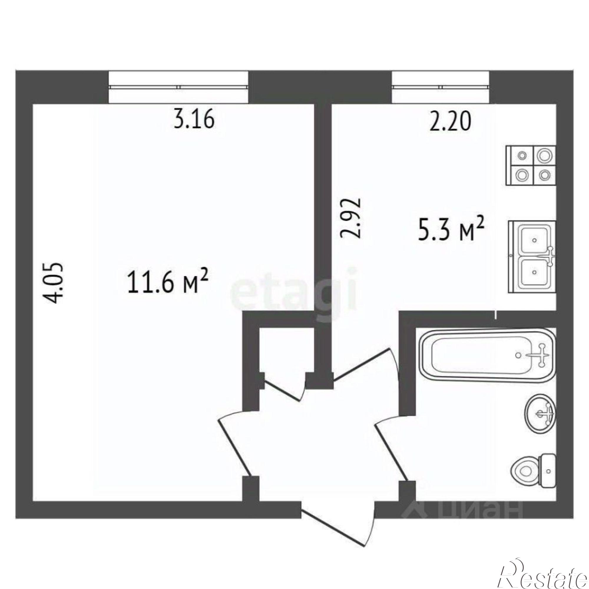 Купить квартиру за 1 990 000 рублей на ул Можайского, 72