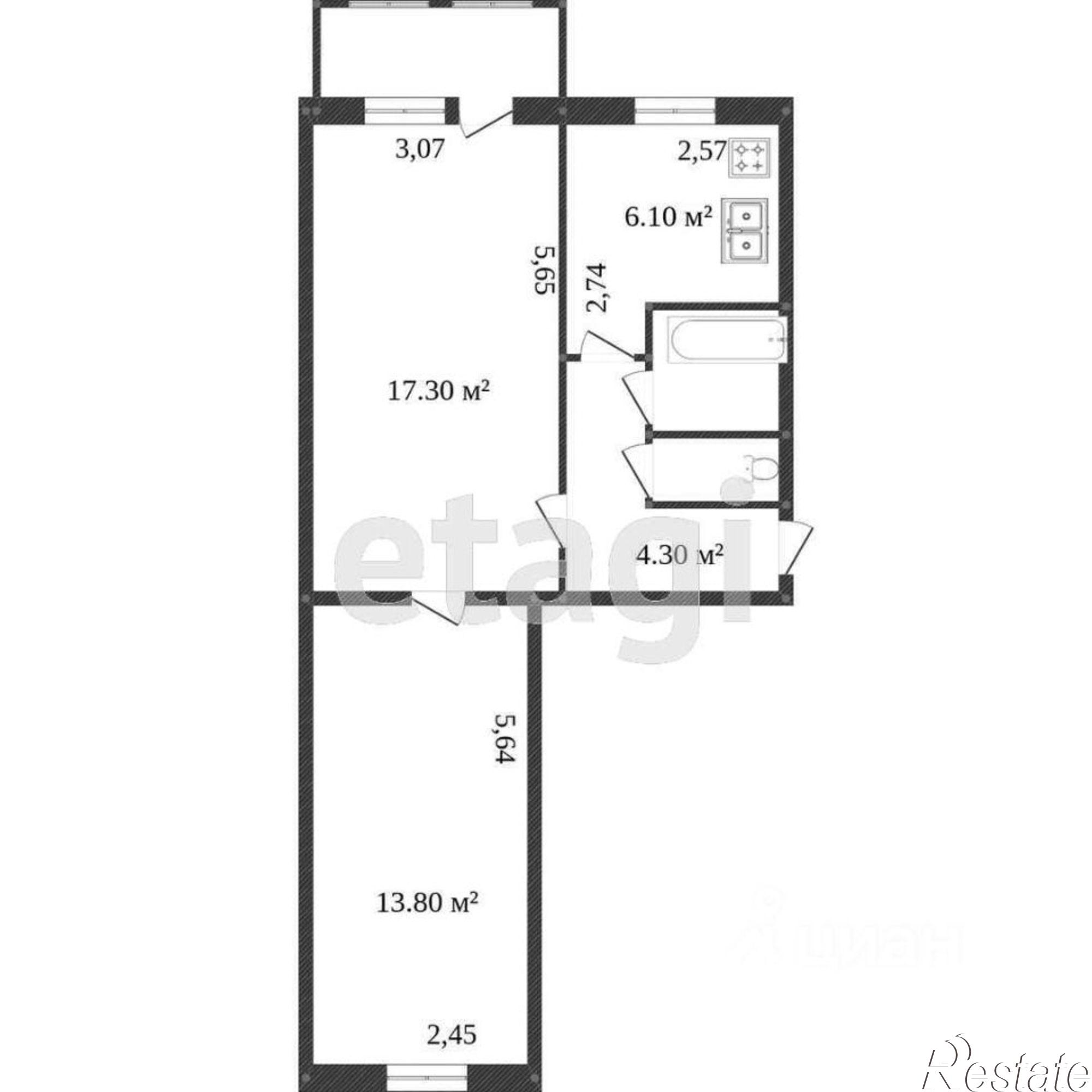 Купить квартиру за 3 500 000 рублей на улица Яшина, 14