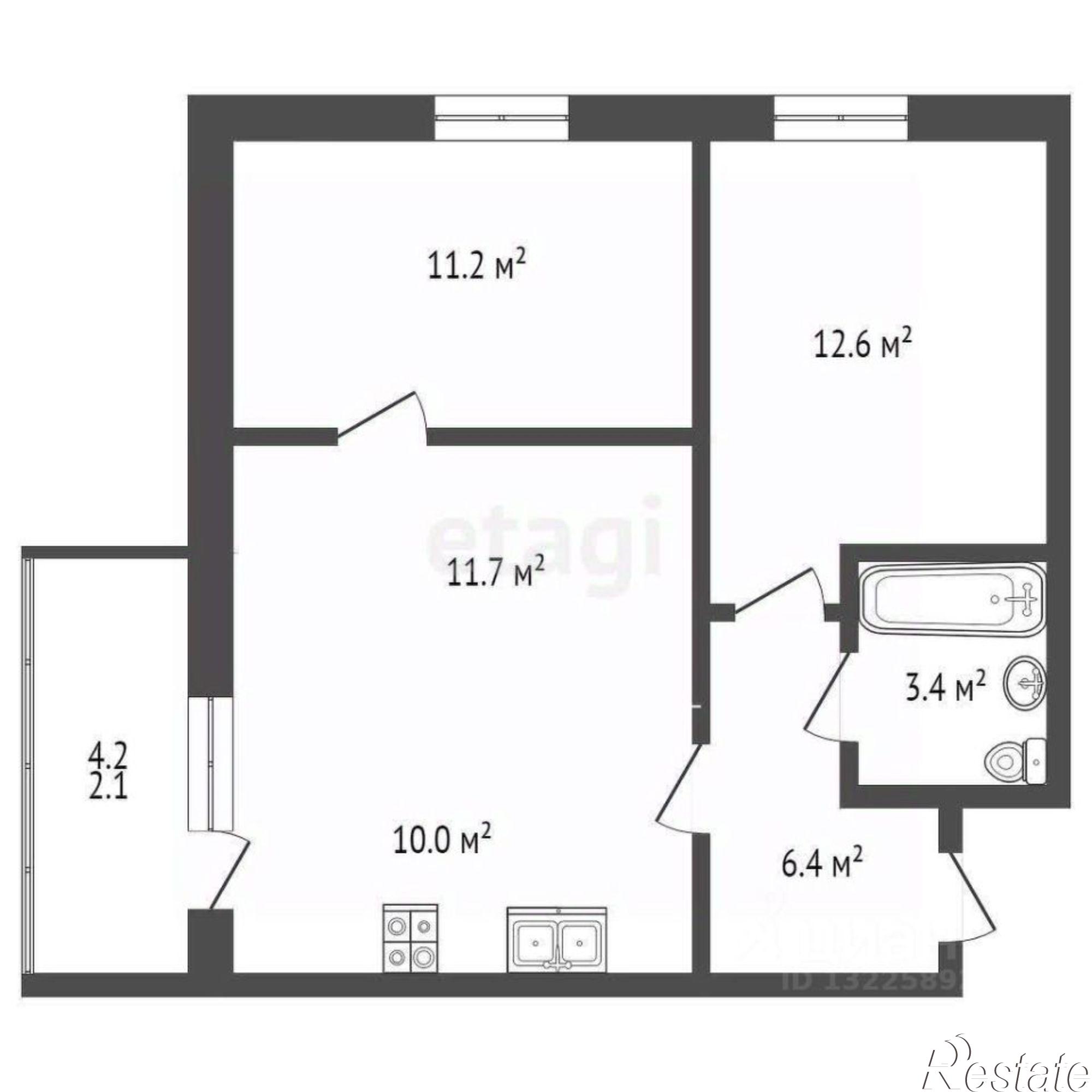 Купить квартиру за 4 750 000 рублей на улица Чернышевского, 110А к1