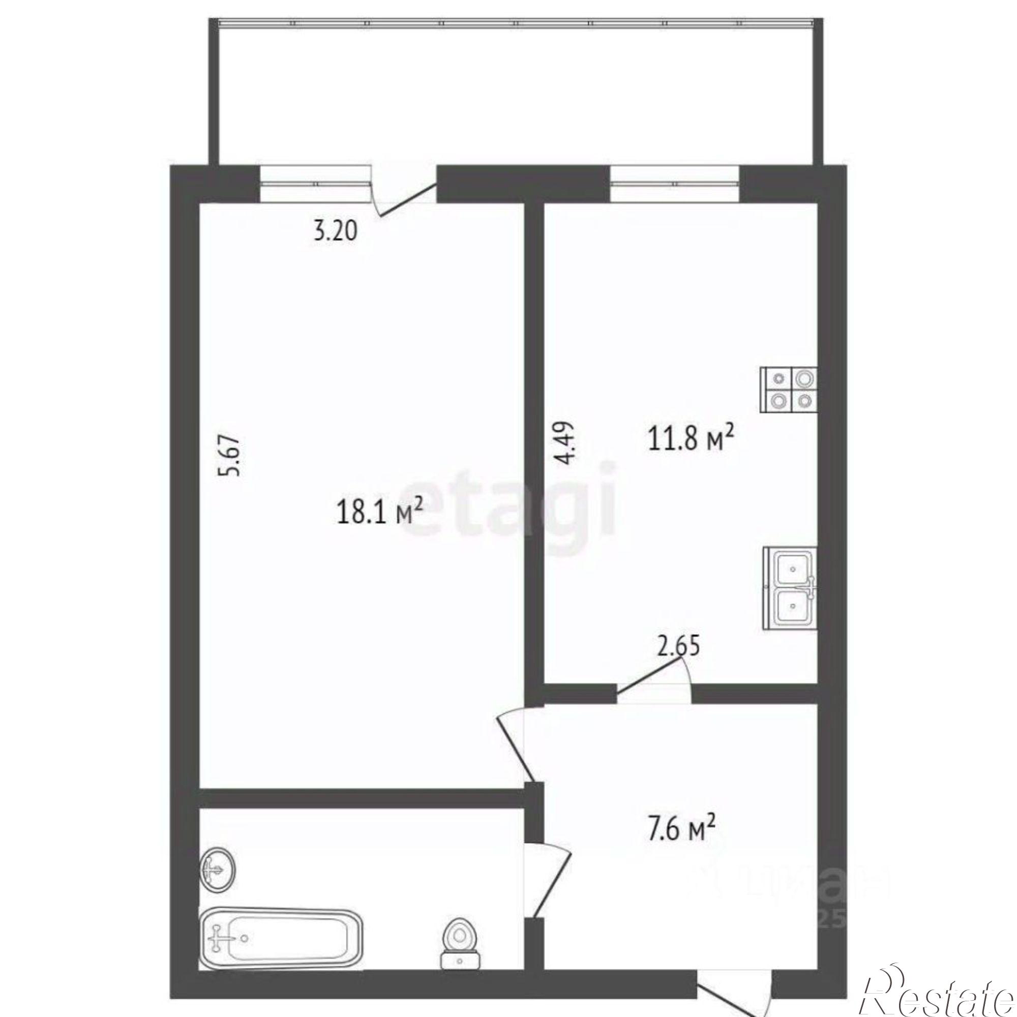 Купить квартиру за 4 300 000 рублей на ул Гагарина, 51а