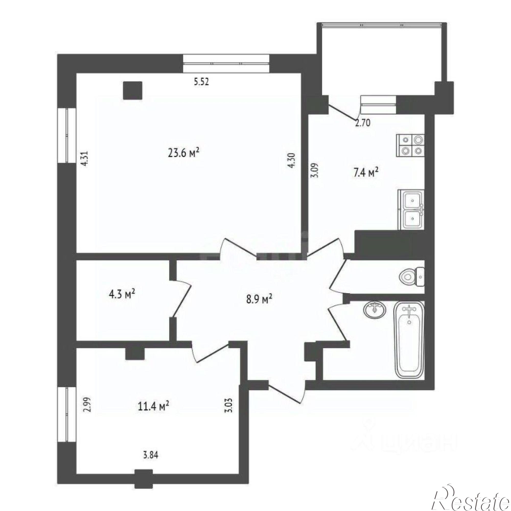 Купить квартиру за 5 400 000 рублей на ул Сергея Преминина, 10б