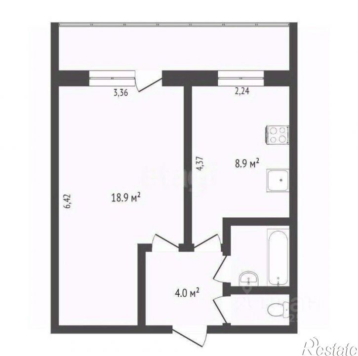1-комн квартира ул Новгородская, 5а,  д. 5а