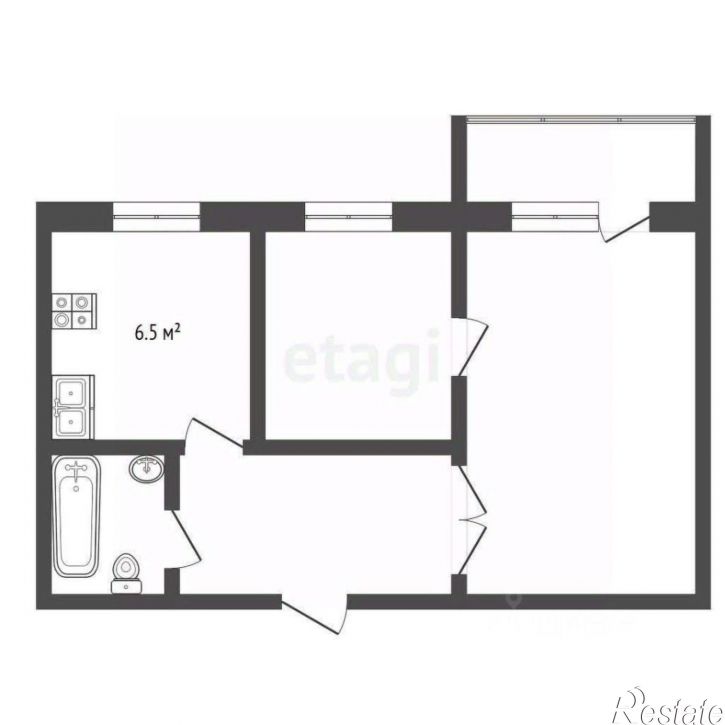 2-комн квартира улица Маяковского, 41,  д. 41