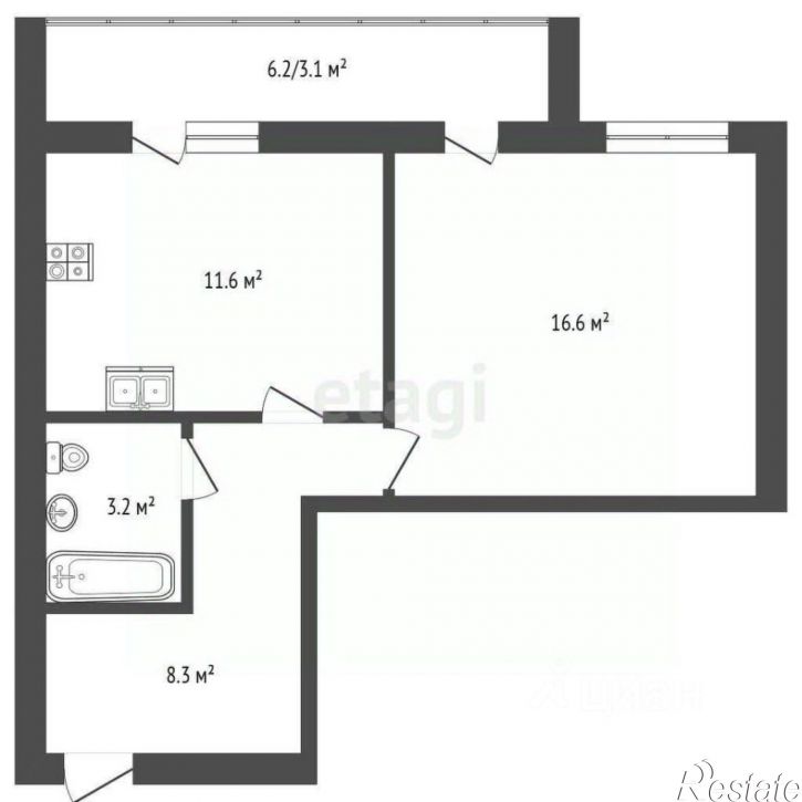 1-комн квартира улица Беляева, 21,  д. 21