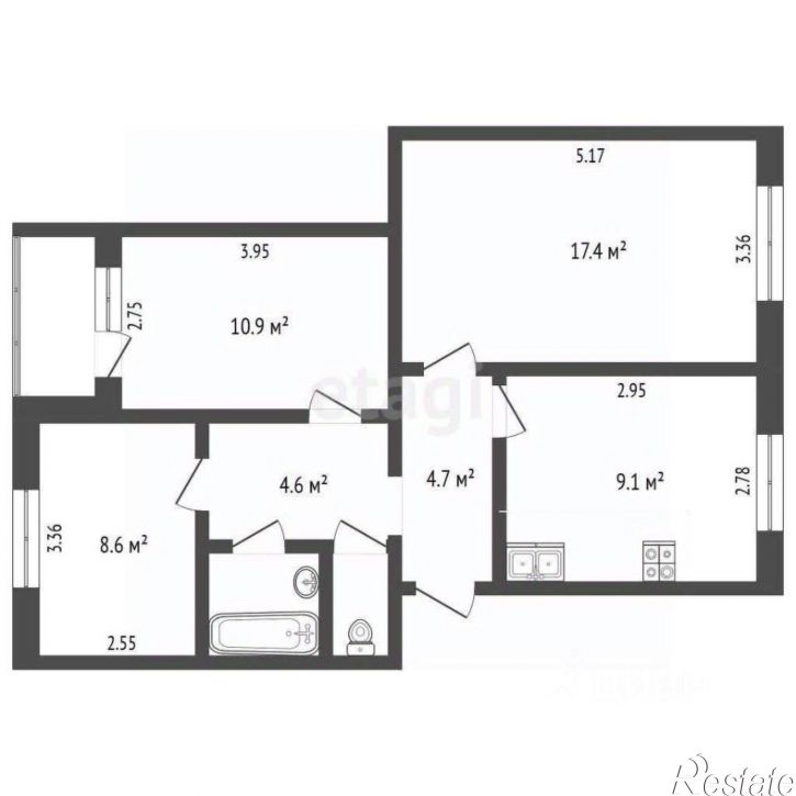 3-комн квартира улица Панкратова, 64,  д. 64