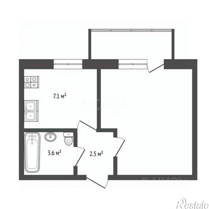 1-комн квартира городской округ Вологда