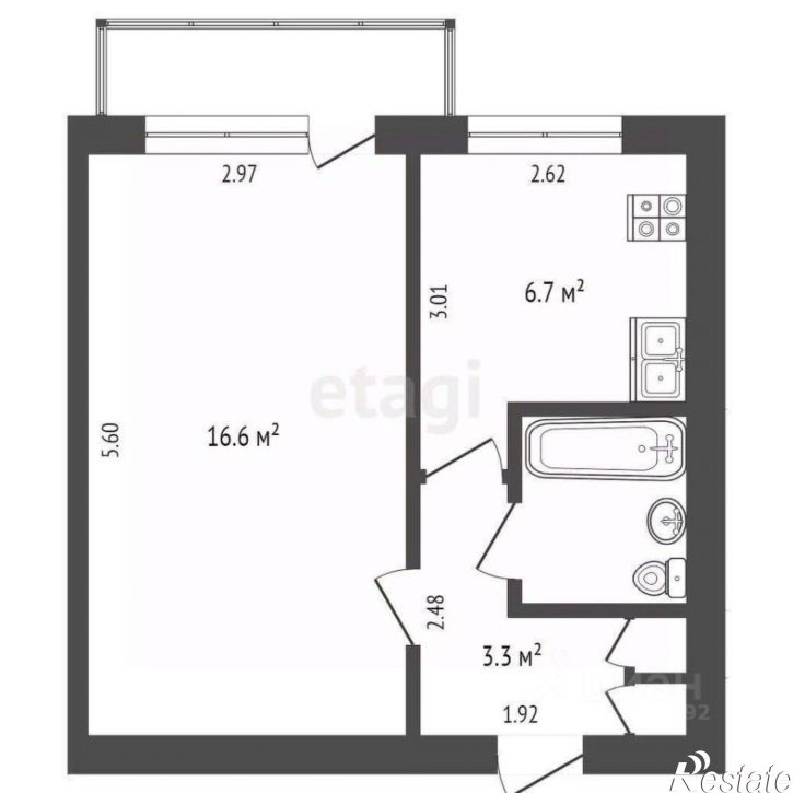 1-комн квартира Благовещенская улица, 102,  д. 102