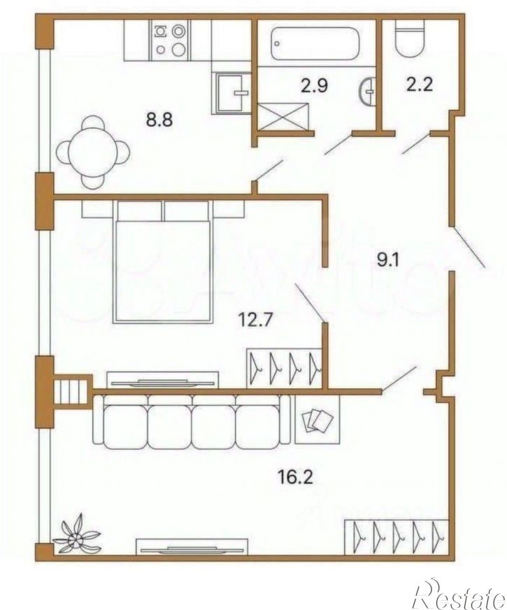 2-комн квартира Молодежная улица, 20,  д. 20