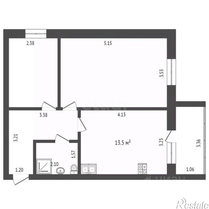 2-комн квартира ул Космонавта Беляева, 32 1,  д. 32 1,  к. 1