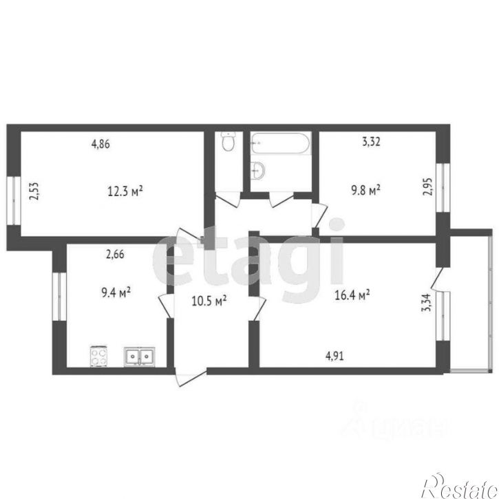 3-комн квартира ул Залинейная, 24б,  д. 24б