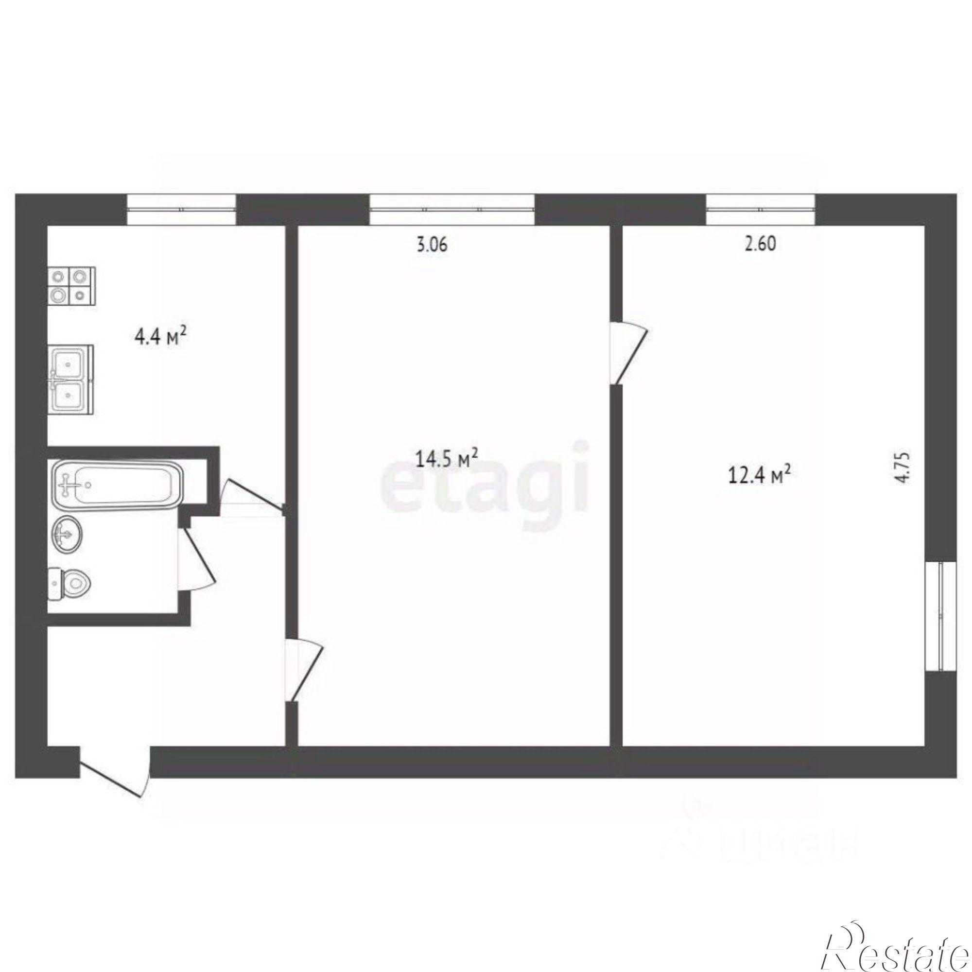 Купить квартиру за 3 100 000 рублей на улица Добролюбова, 15