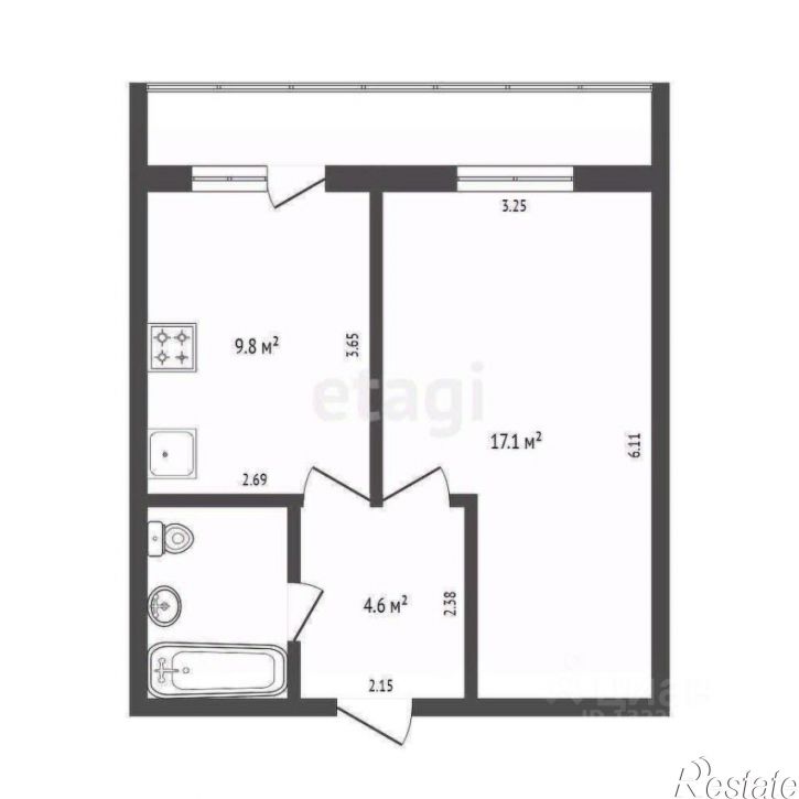 1-комн квартира ул Воркутинская, 14б,  д. 14б