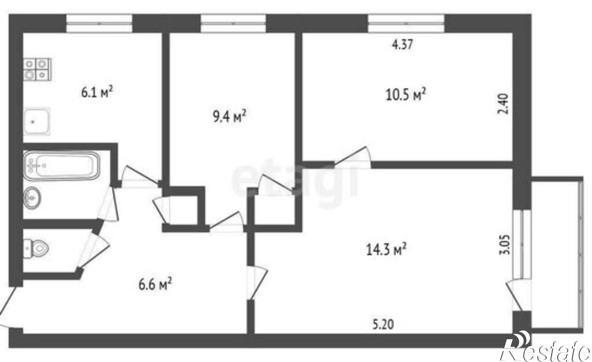 Купить квартиру за 3 850 000 рублей на улица Петина, 3