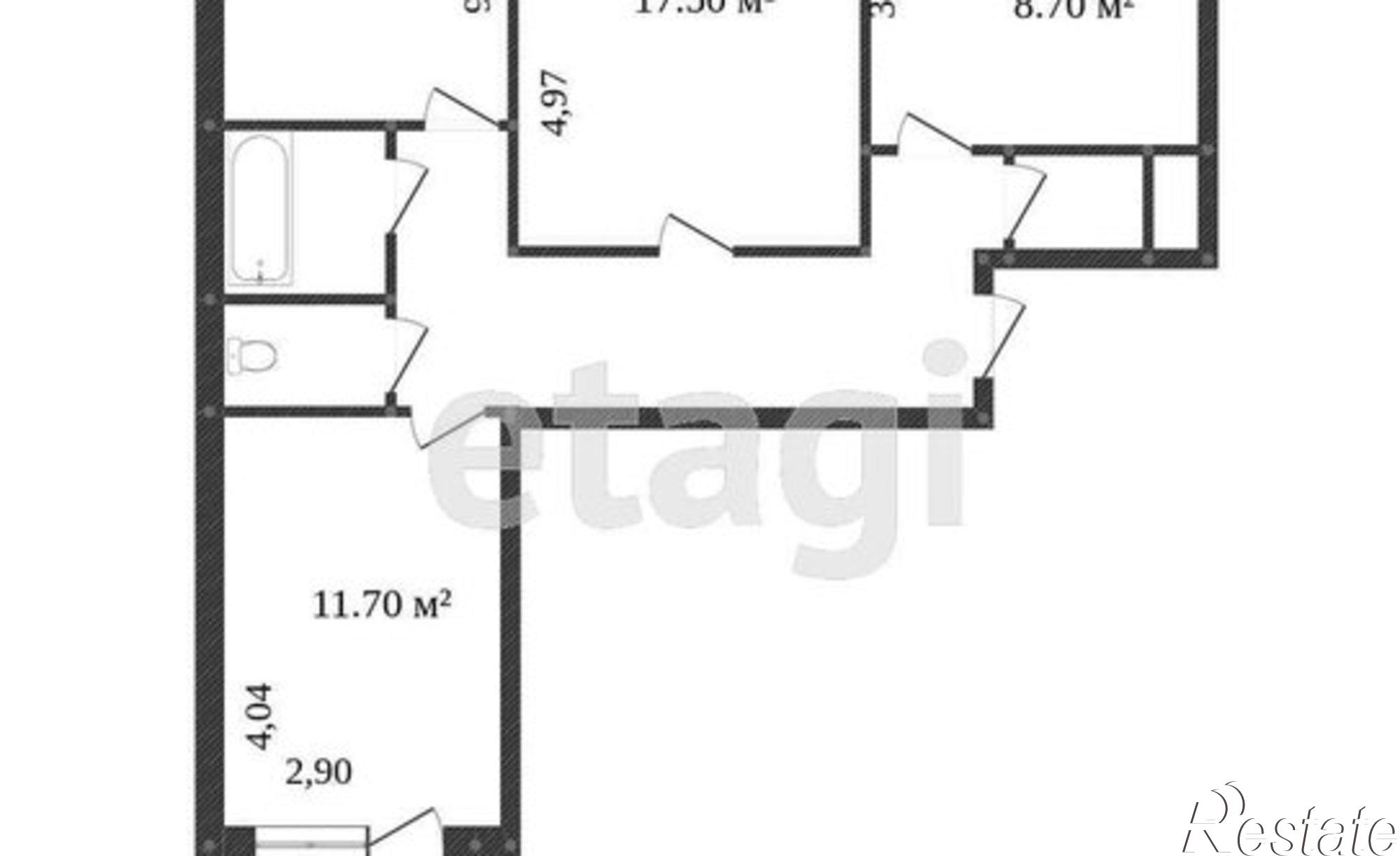Купить квартиру за 4 850 000 рублей на Ярославская улица, 30А