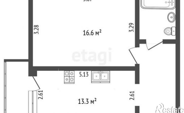 1-комн квартира Кирпичная улица, 31,  д. 31