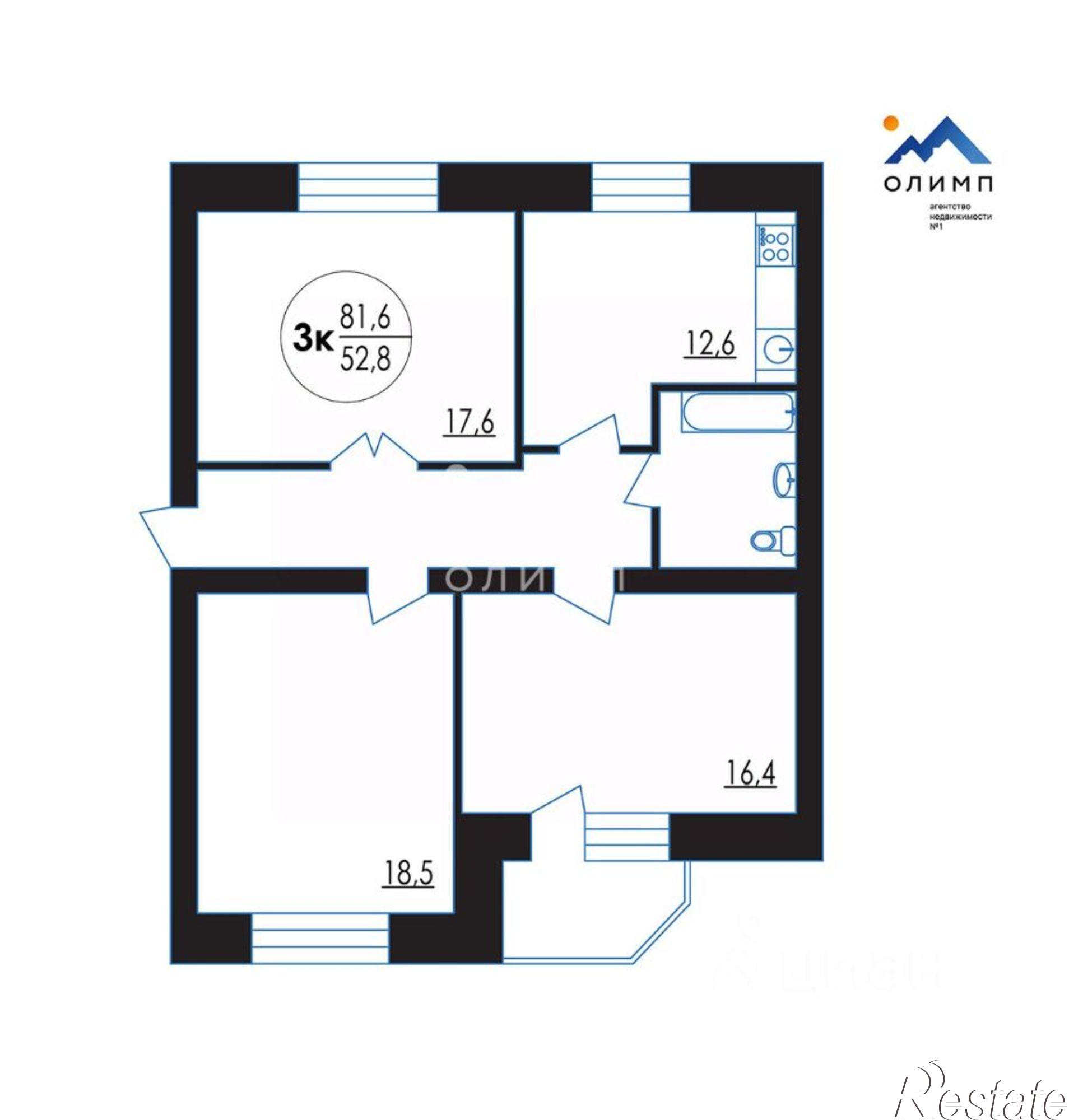 Купить квартиру за 9 900 000 рублей на улица Яшина, 3А