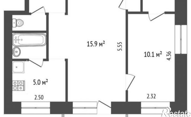 2-комн квартира улица Клубова, 60А,  д. 60А