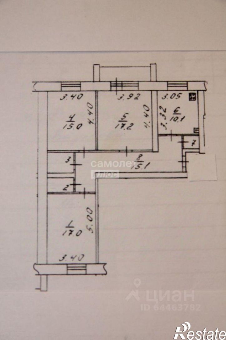 3-комн квартира ул Казакова, 11,  д. 11