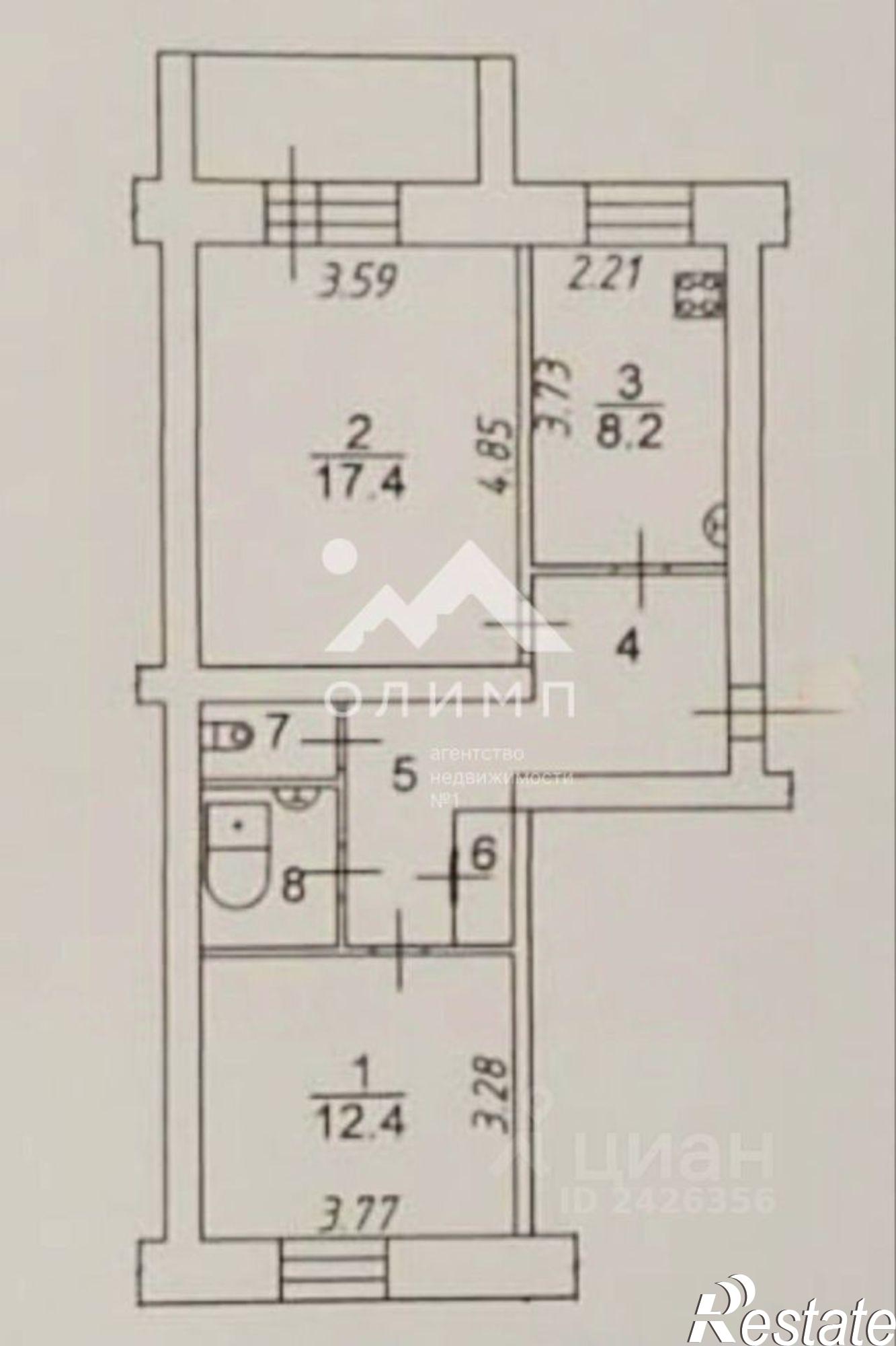 Купить квартиру за 5 900 000 рублей на улица Маршала Конева, 4