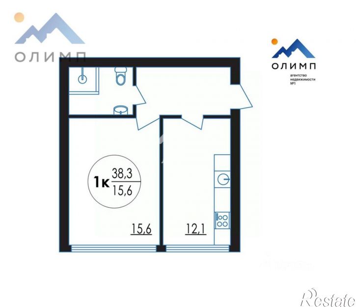 1-комн квартира улица Левичева, 19,  д. 19