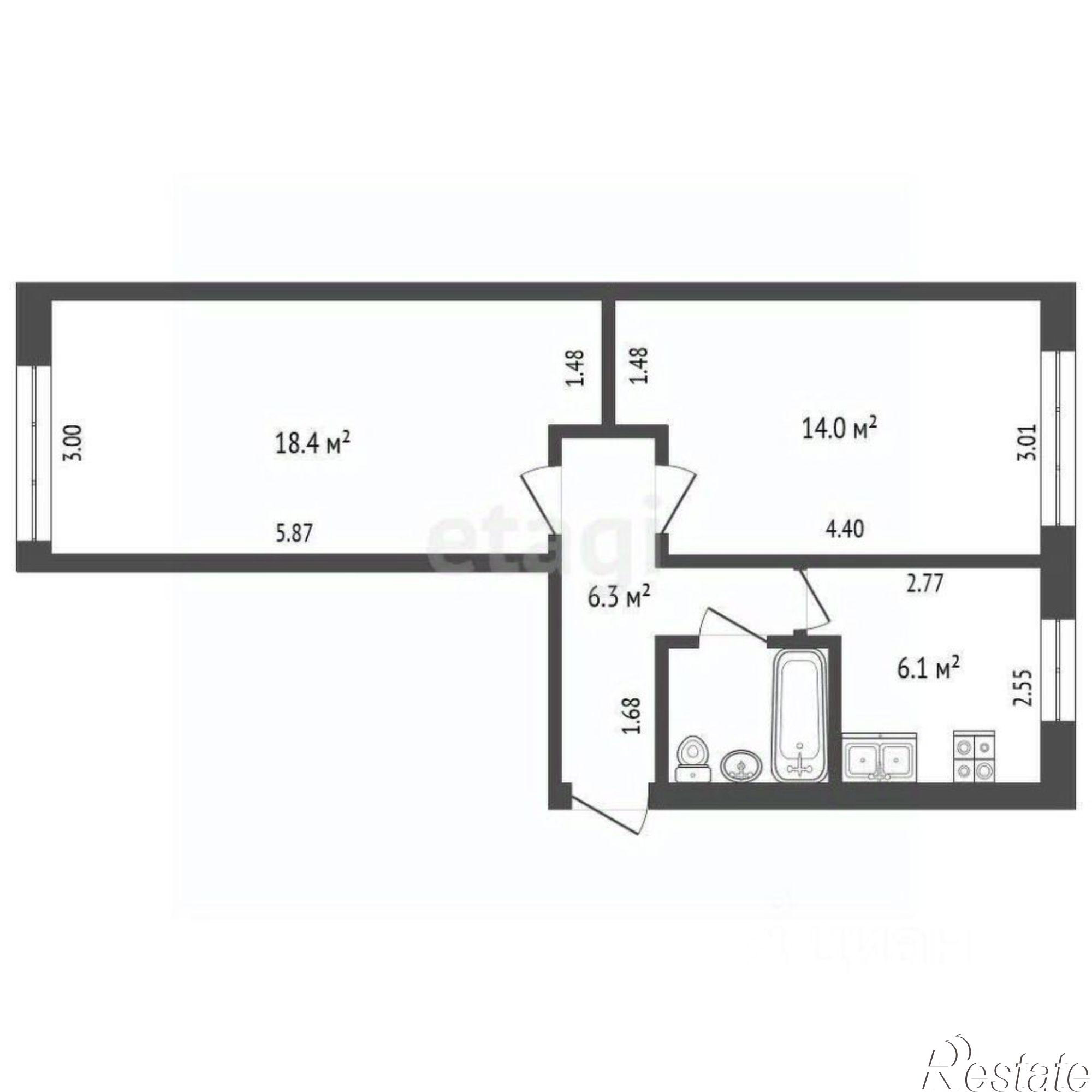 Купить квартиру за 4 075 000 рублей на улица Пирогова, 47