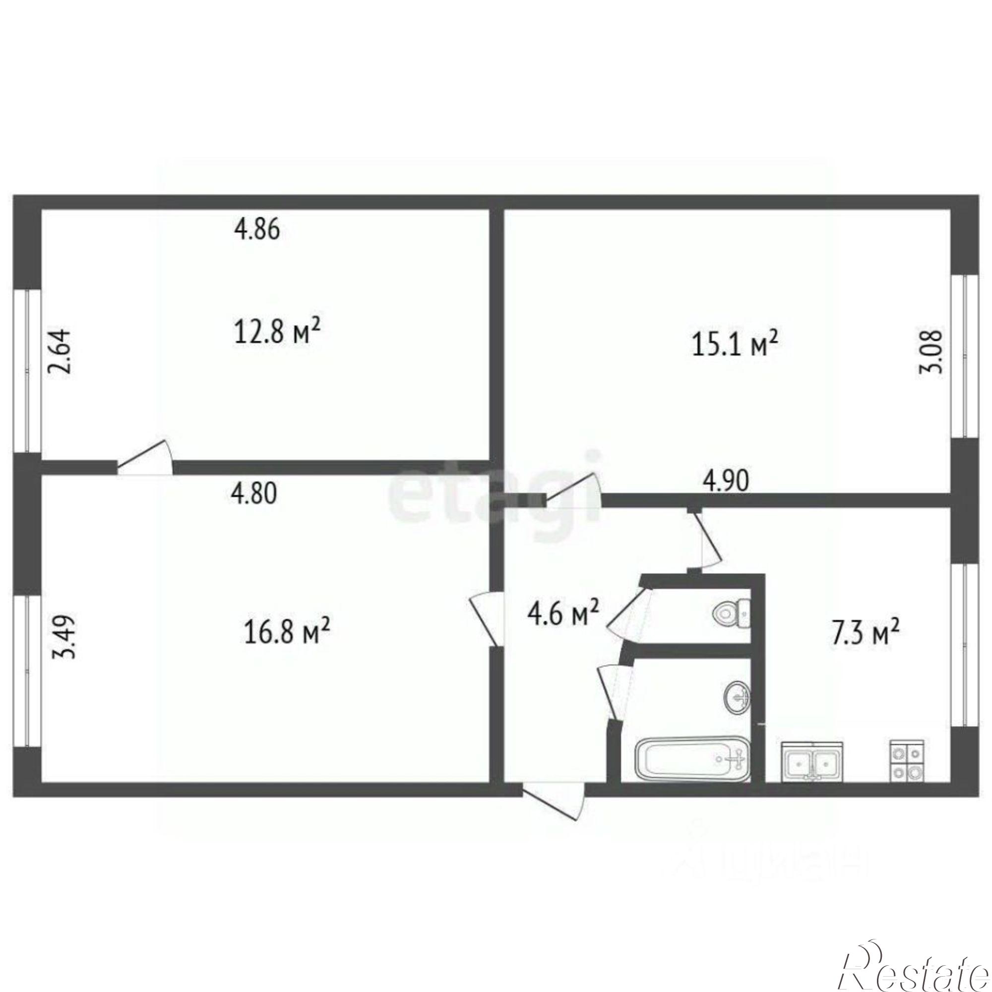 Купить квартиру за 4 650 000 рублей на городской округ Вологда