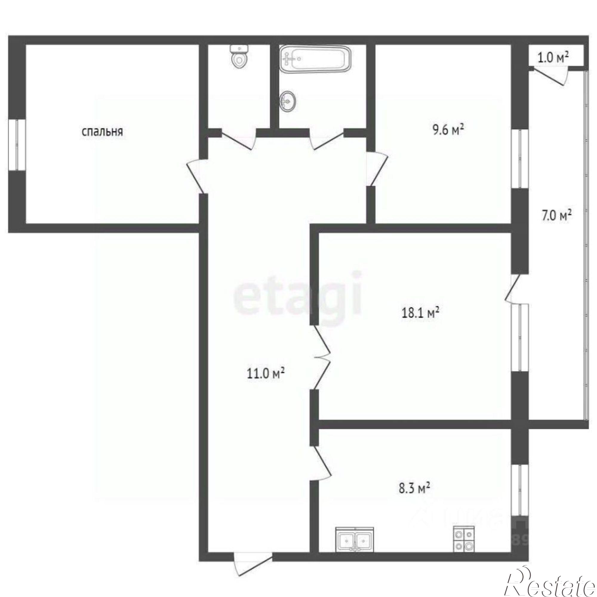 Купить квартиру за 4 990 000 рублей на улица Дзержинского, 15