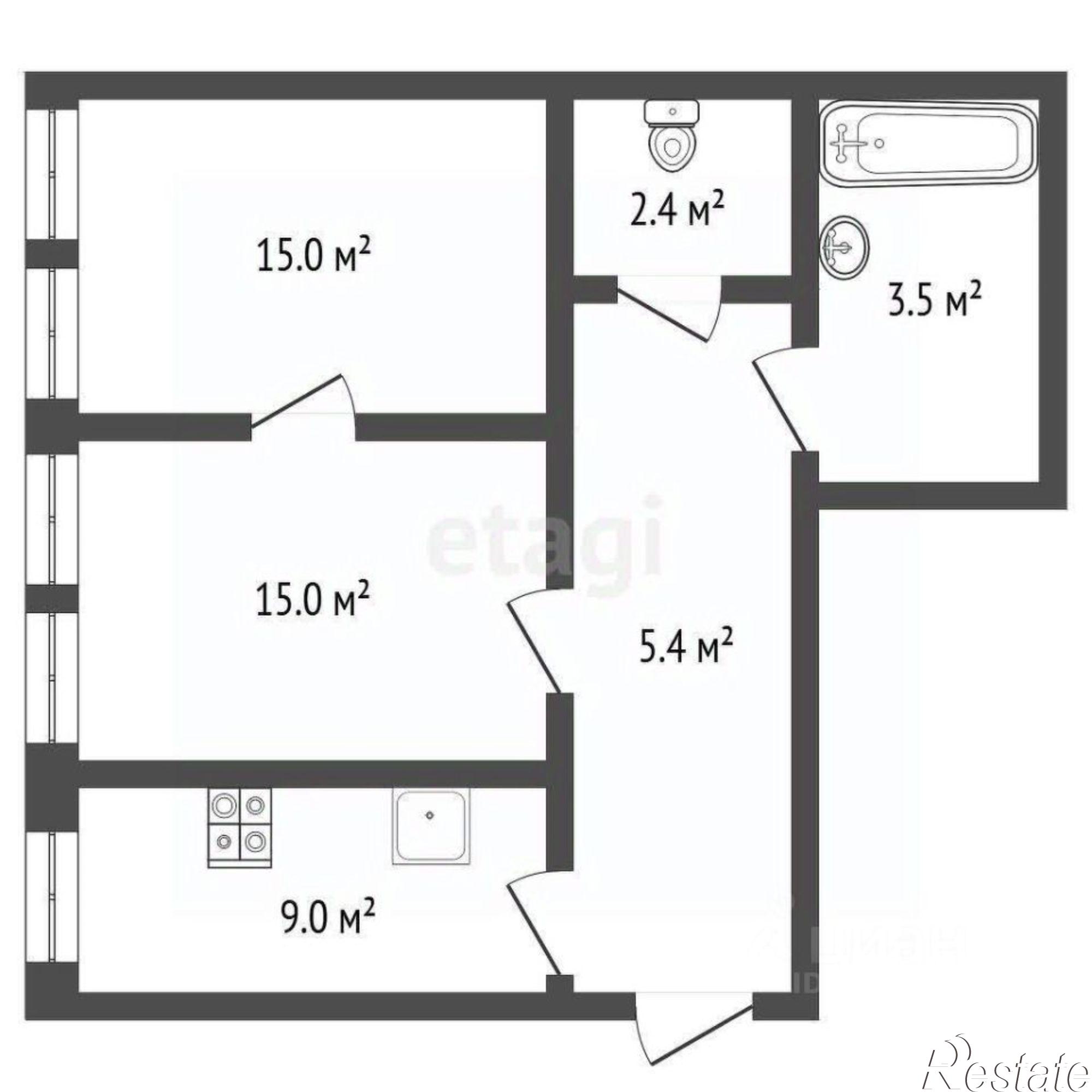 Купить квартиру за 2 999 000 рублей на улица Бурмагиных, 13