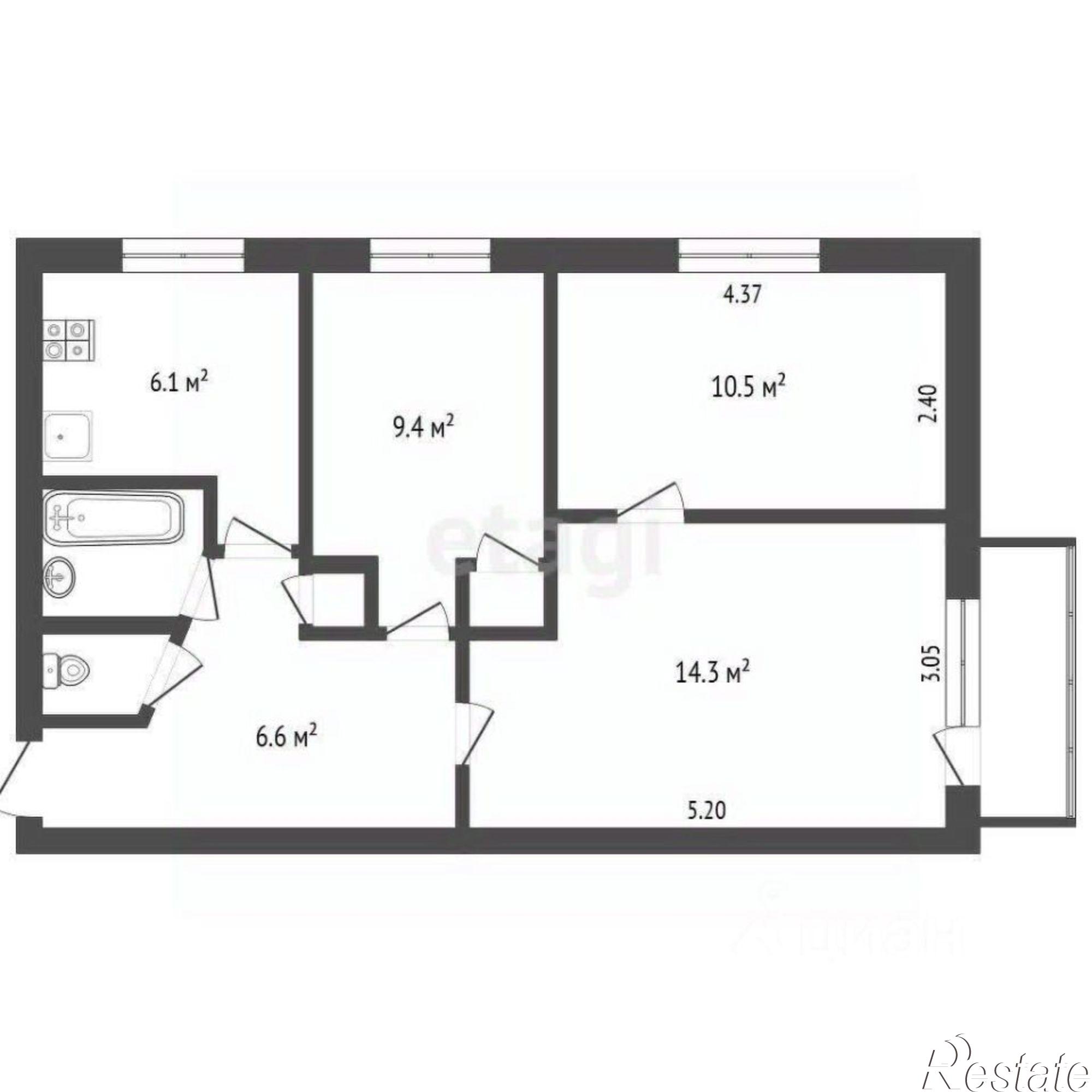 Купить квартиру за 3 850 000 рублей на улица Петина, 3