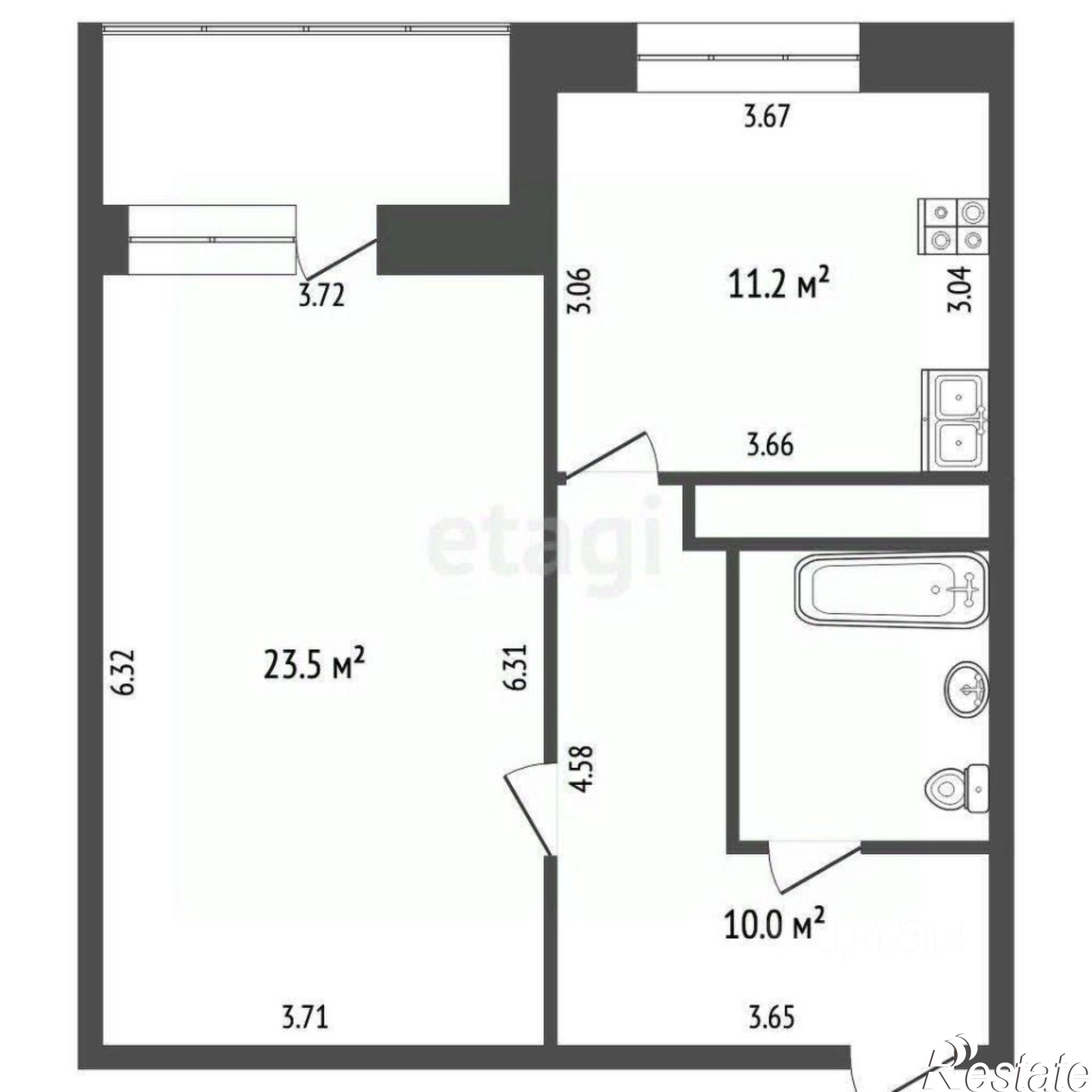 Купить квартиру за 5 500 000 рублей на улица Гагарина, 3