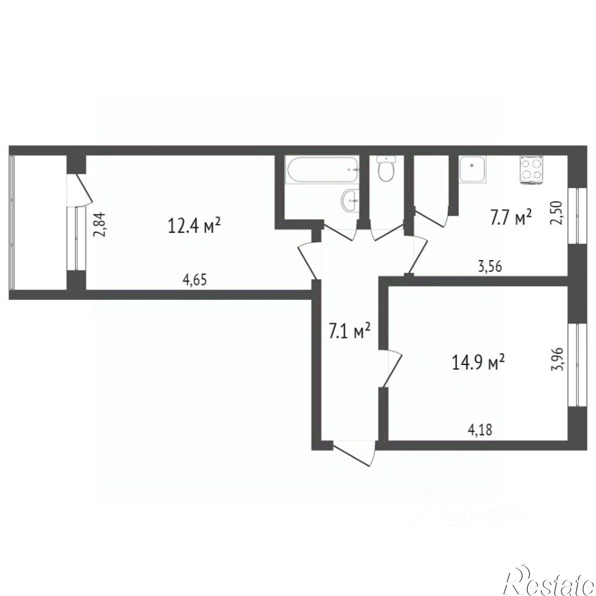 Купить квартиру за 3 999 000 рублей на Воркутинская улица, 16Г