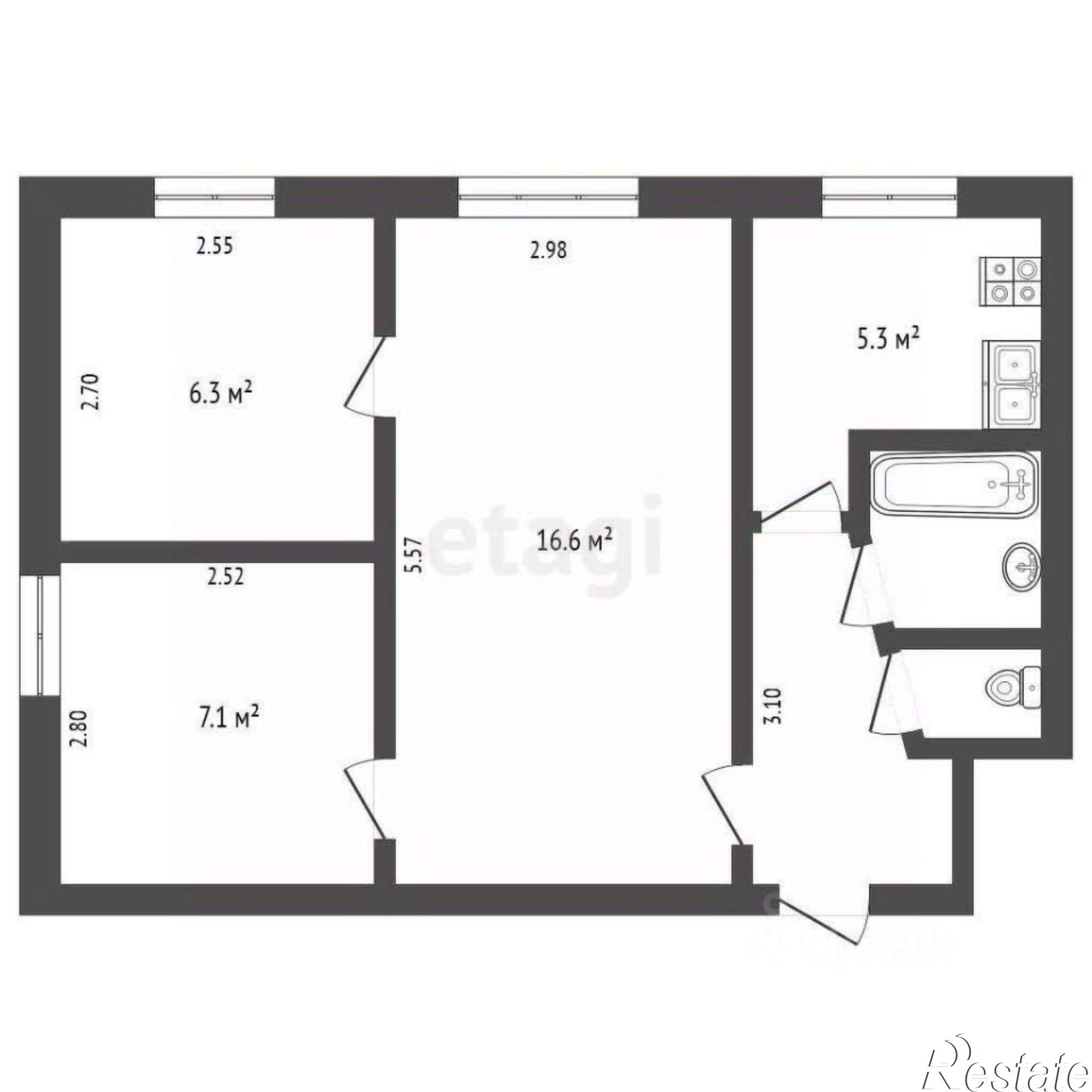 Купить квартиру за 3 950 000 рублей на Зосимовская улица, 83