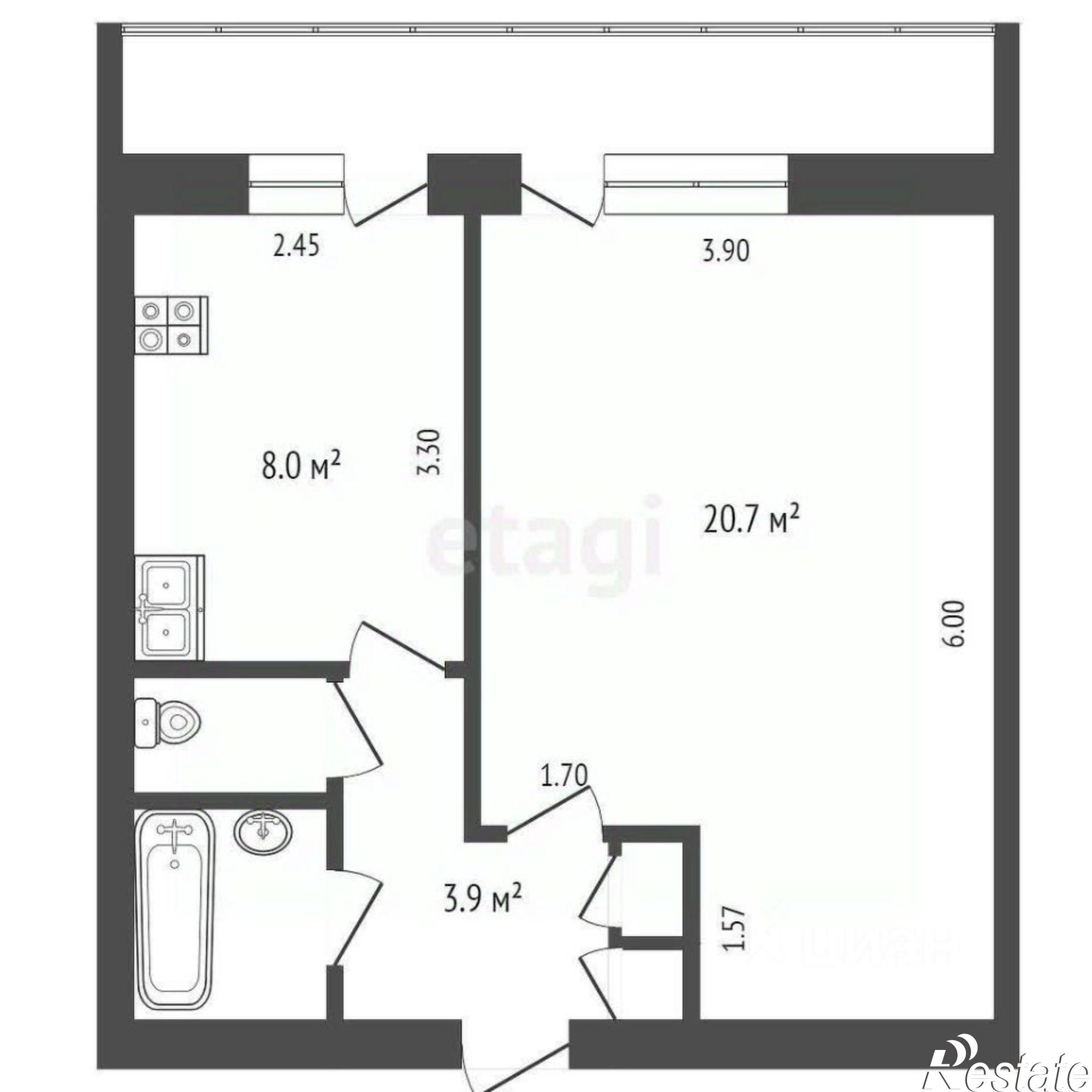 Купить квартиру за 3 090 000 рублей на улица Дзержинского, 15