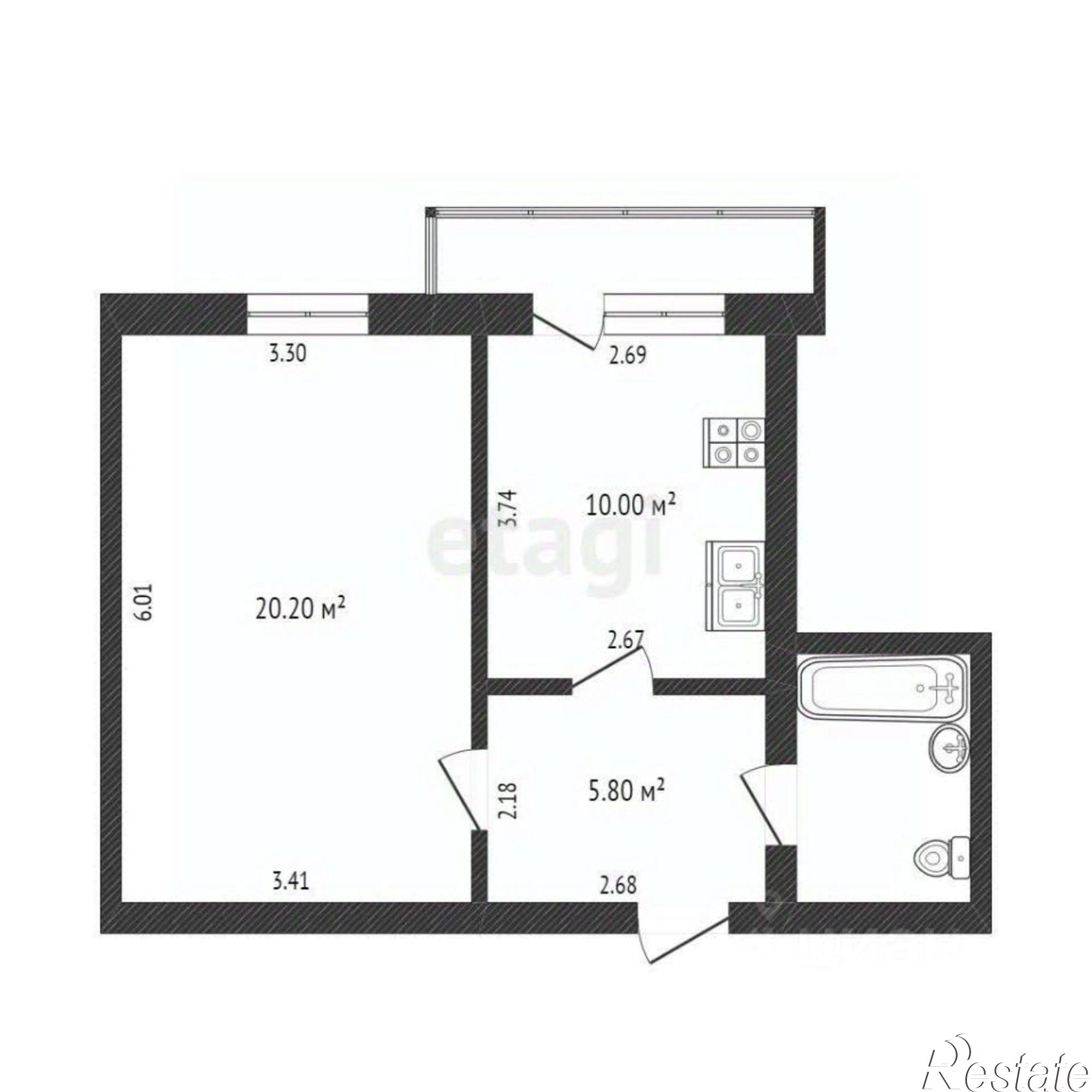 Купить квартиру за 3 300 000 рублей на Воркутинская улица, 9