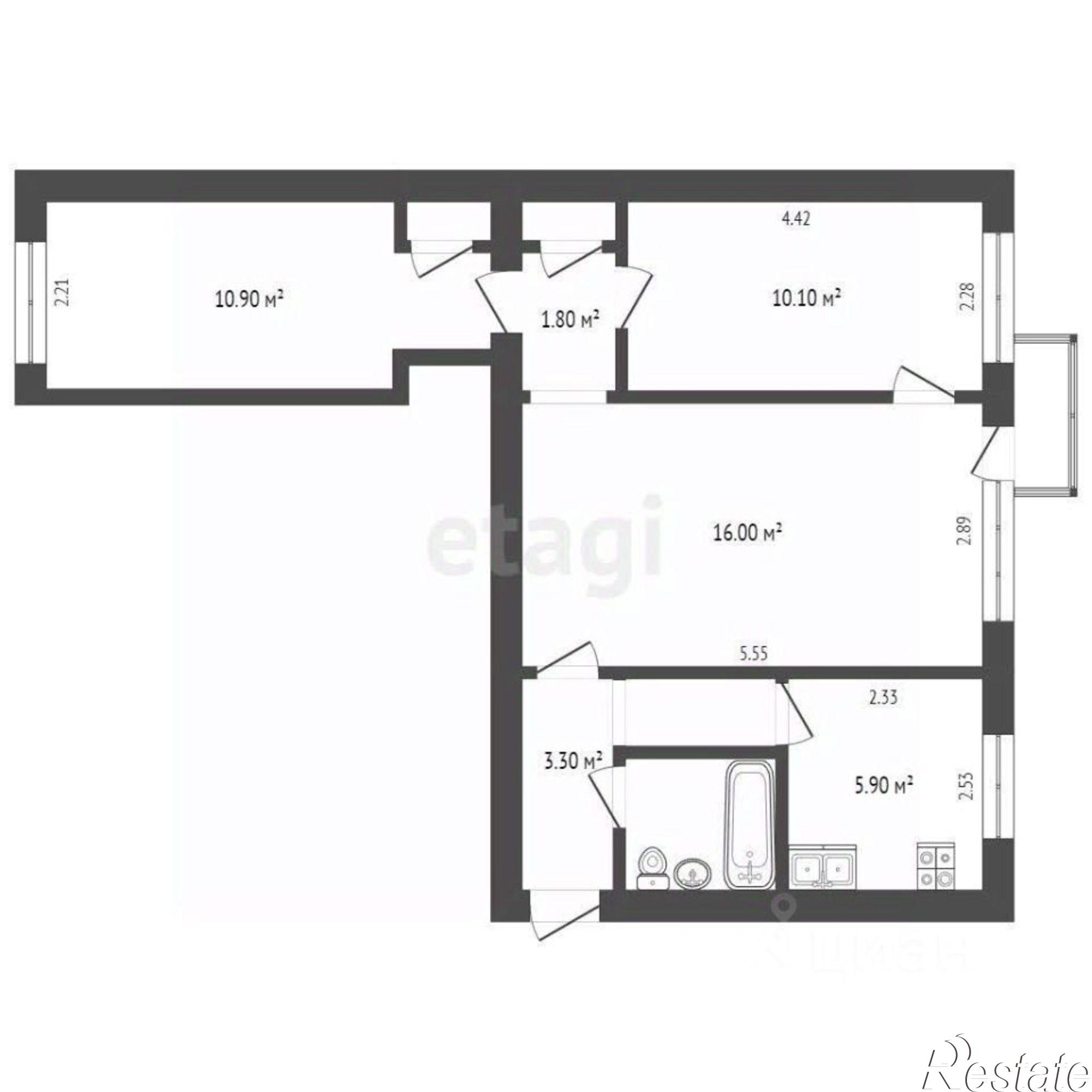 Купить квартиру за 4 650 000 рублей на улица Мальцева, 1