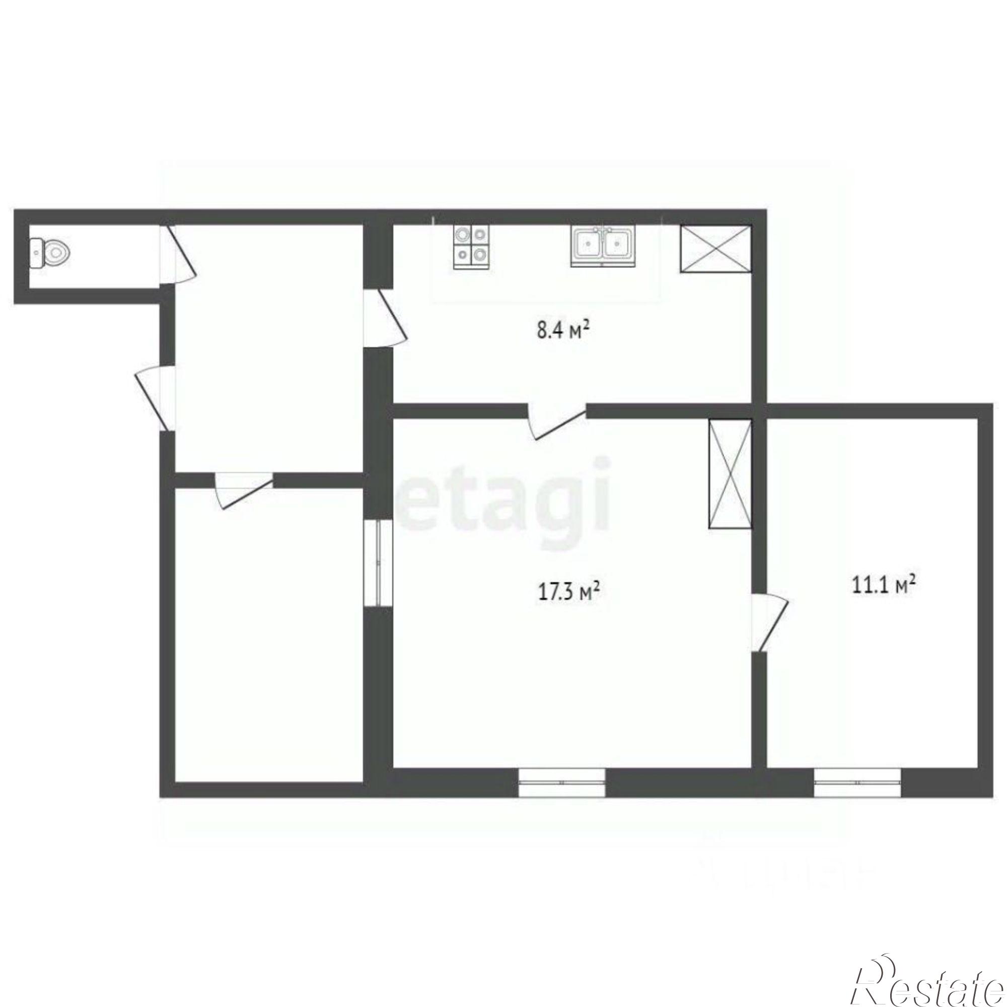 Купить квартиру за 2 500 000 рублей на улица Петина, 39