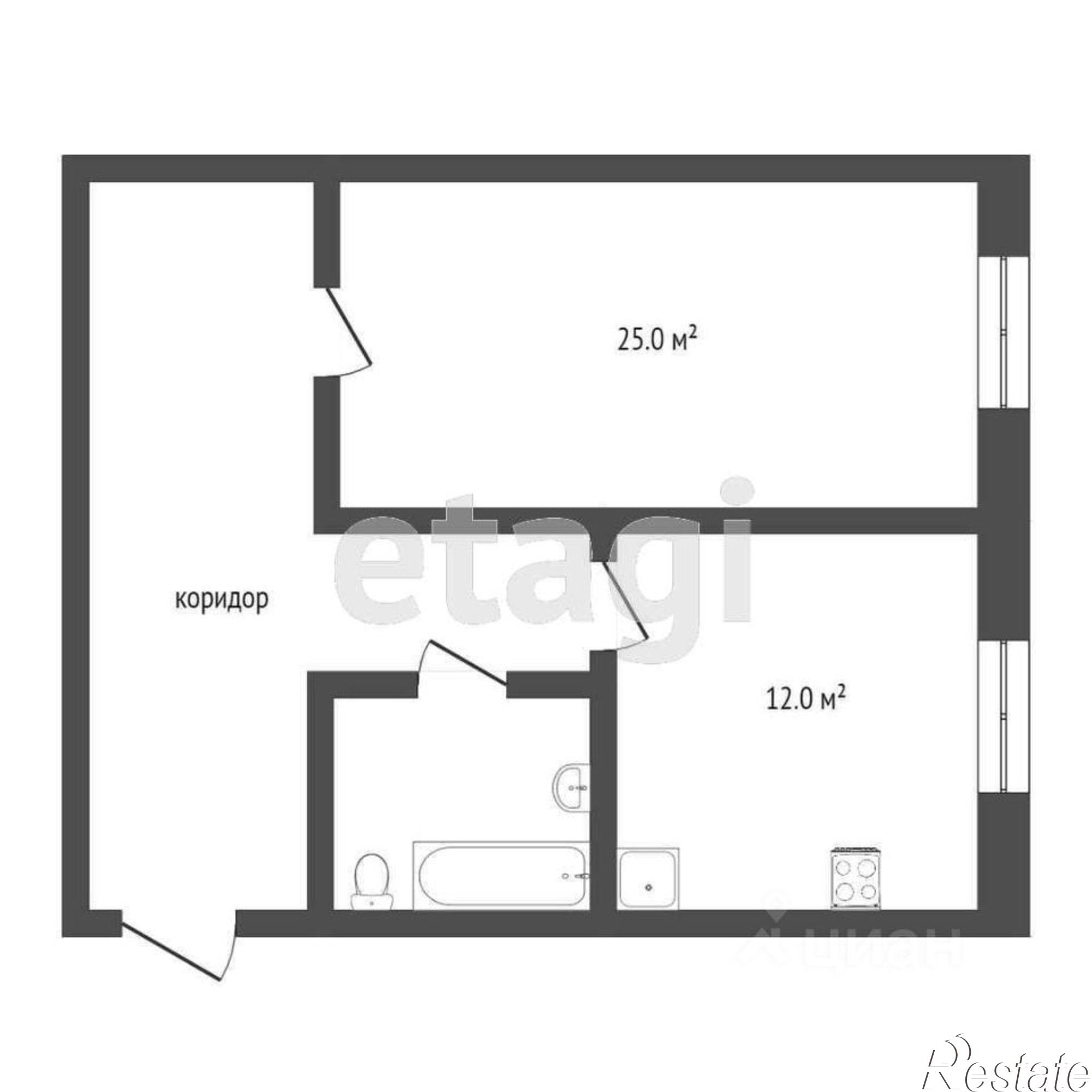 Купить квартиру за 3 500 000 рублей на Молодежная улица, 20