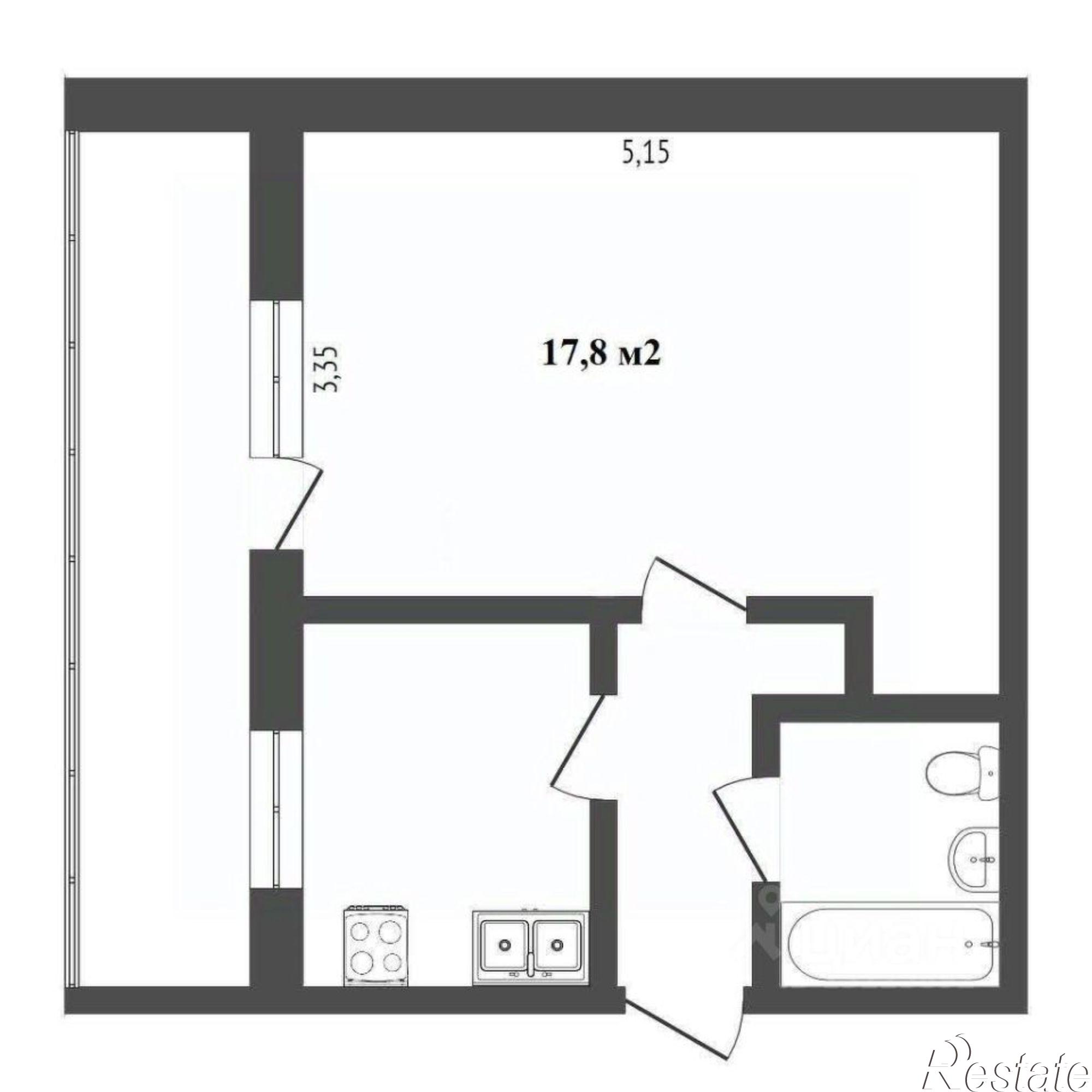 Купить квартиру за 3 400 000 рублей на Октябрьская улица, 27