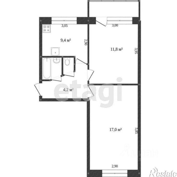 2-комн квартира Гончарная улица, 4,  д. 4