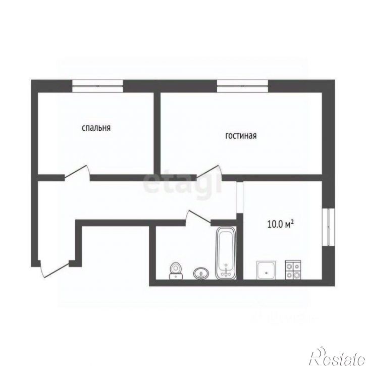 2-комн квартира городской округ Вологда
