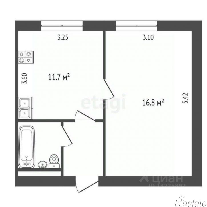 1-комн квартира городской округ Вологда