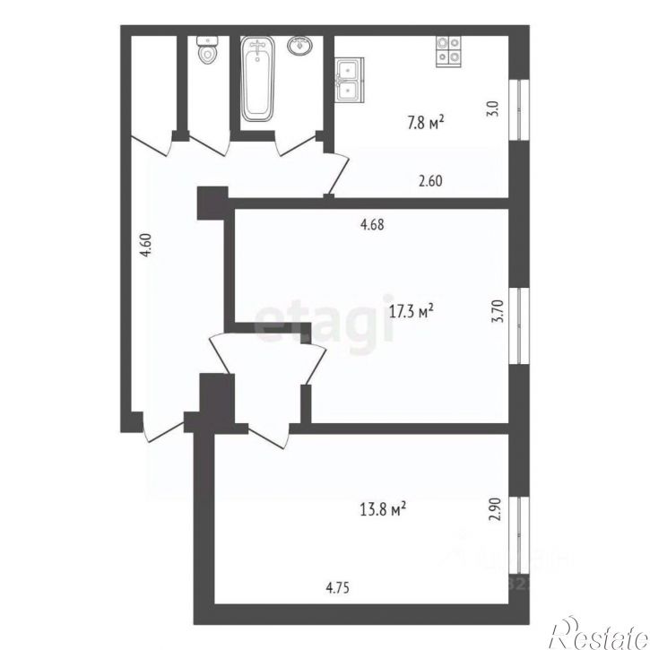 2-комн квартира набережная 6-й Армии, 209,  д. 209