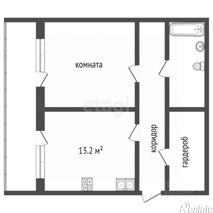 1-комн квартира Архангельская улица, 13А,  д. 13А