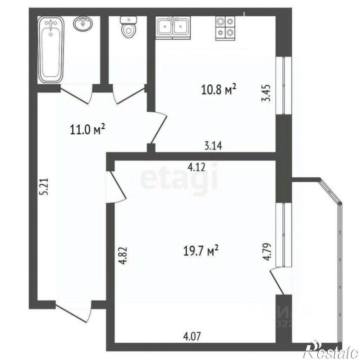 1-комн квартира улица Карла Маркса, 87А,  д. 87А